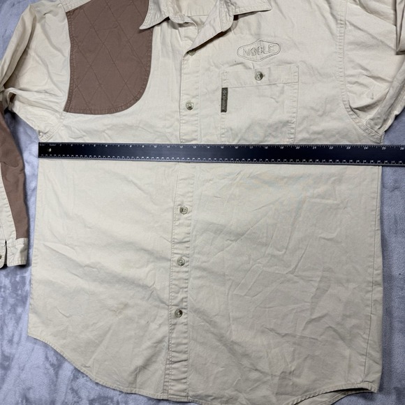 Vintage Columbia Button Up Hunting Shooting Heavy Duty Shirt Tan Large - Picture 4 of 9